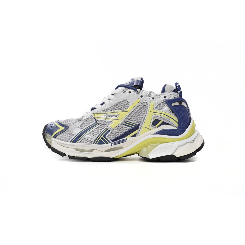 Balenciaga Runner White Yellow Blue 677403 W2RN1 0080