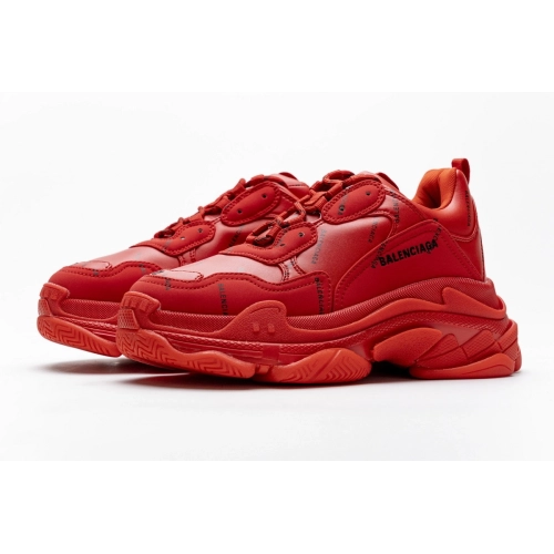Balenciaga Triple S Letter Bright Red 524039 W2FA1 7632