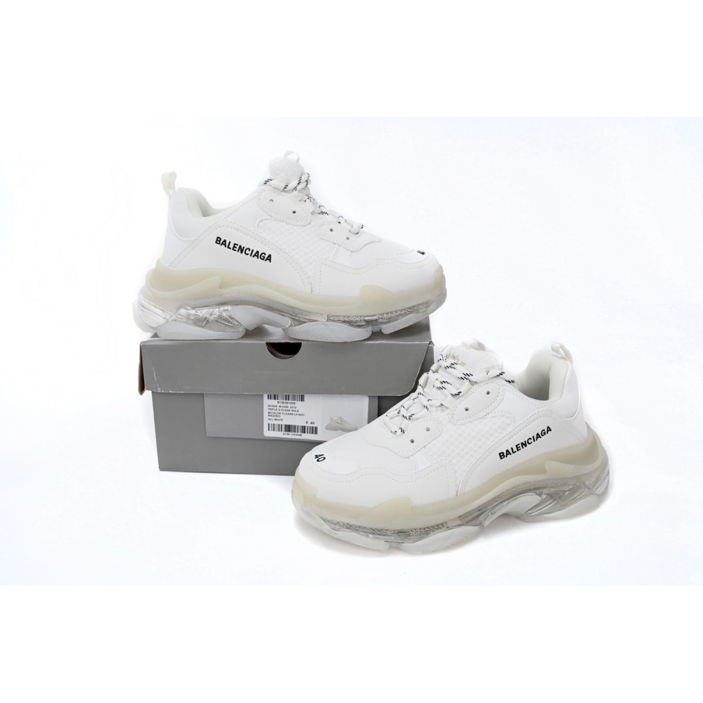 Balenciaga Triple S Clear Sole White 541624 W09E1 9000