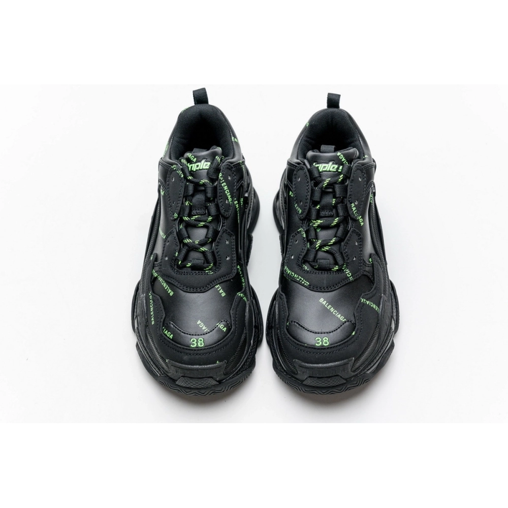 Balenciaga Triple S Letter Fluorescent Yellow 524039 W2FA1 7633