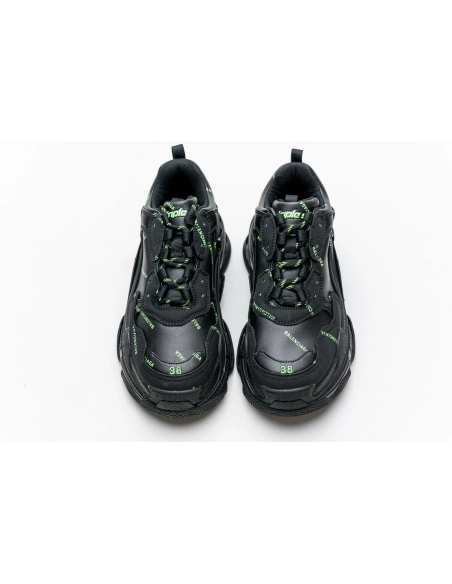 Balenciaga Triple S Letter Fluorescent Yellow 524039 W2FA1 7633