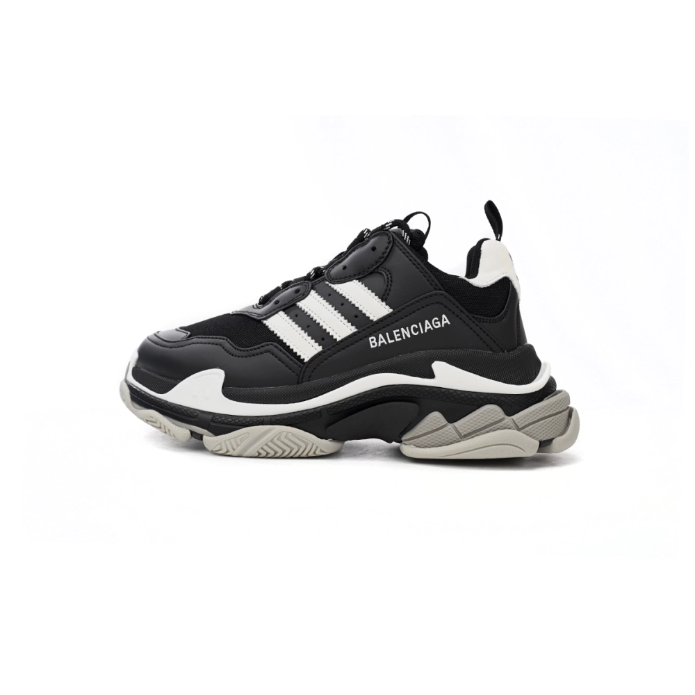 adidas x Balenciaga Triple S Black And White 712764 W2ZB2 1090
