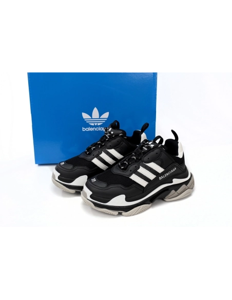 adidas x Balenciaga Triple S Black And White 712764 W2ZB2 1090