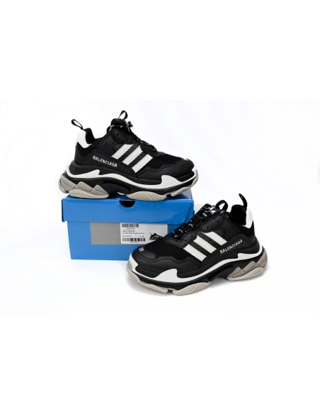 adidas x Balenciaga Triple S Black And White 712764 W2ZB2 1090