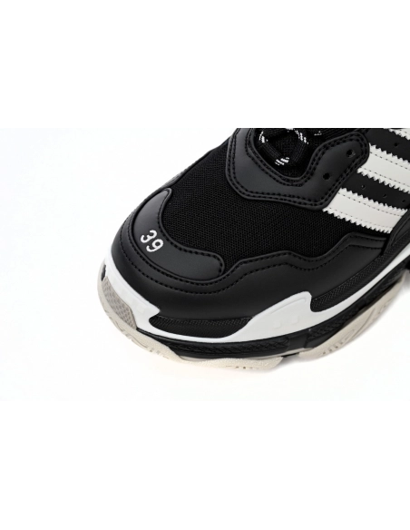 adidas x Balenciaga Triple S Black And White 712764 W2ZB2 1090