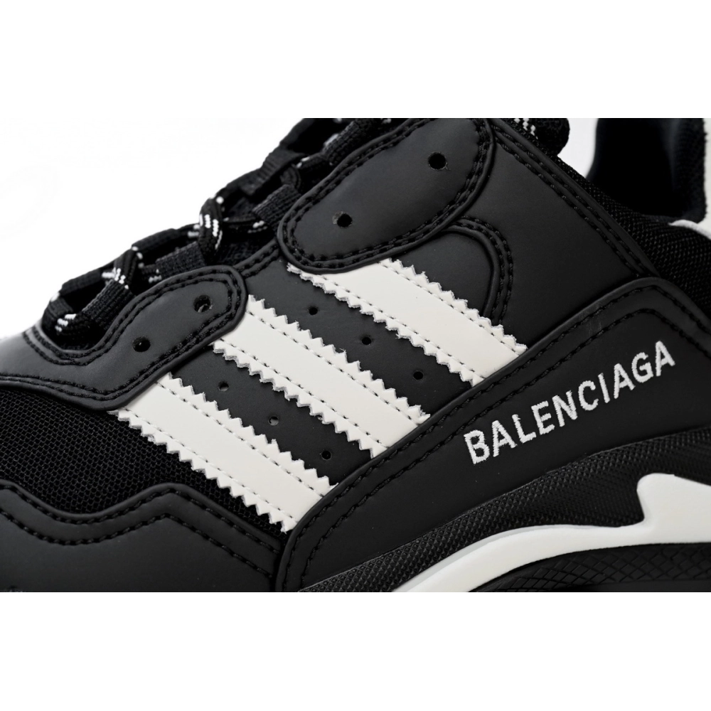 adidas x Balenciaga Triple S Black And White 712764 W2ZB2 1090
