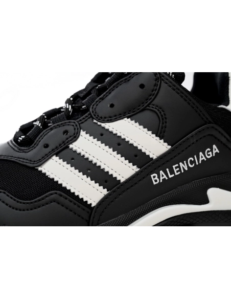 adidas x Balenciaga Triple S Black And White 712764 W2ZB2 1090