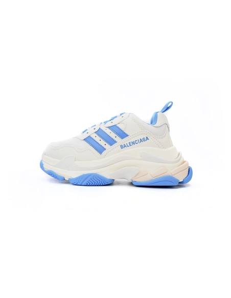 adidas x Balenciaga Triple S White And Blue 712764 W2ZB3 9040