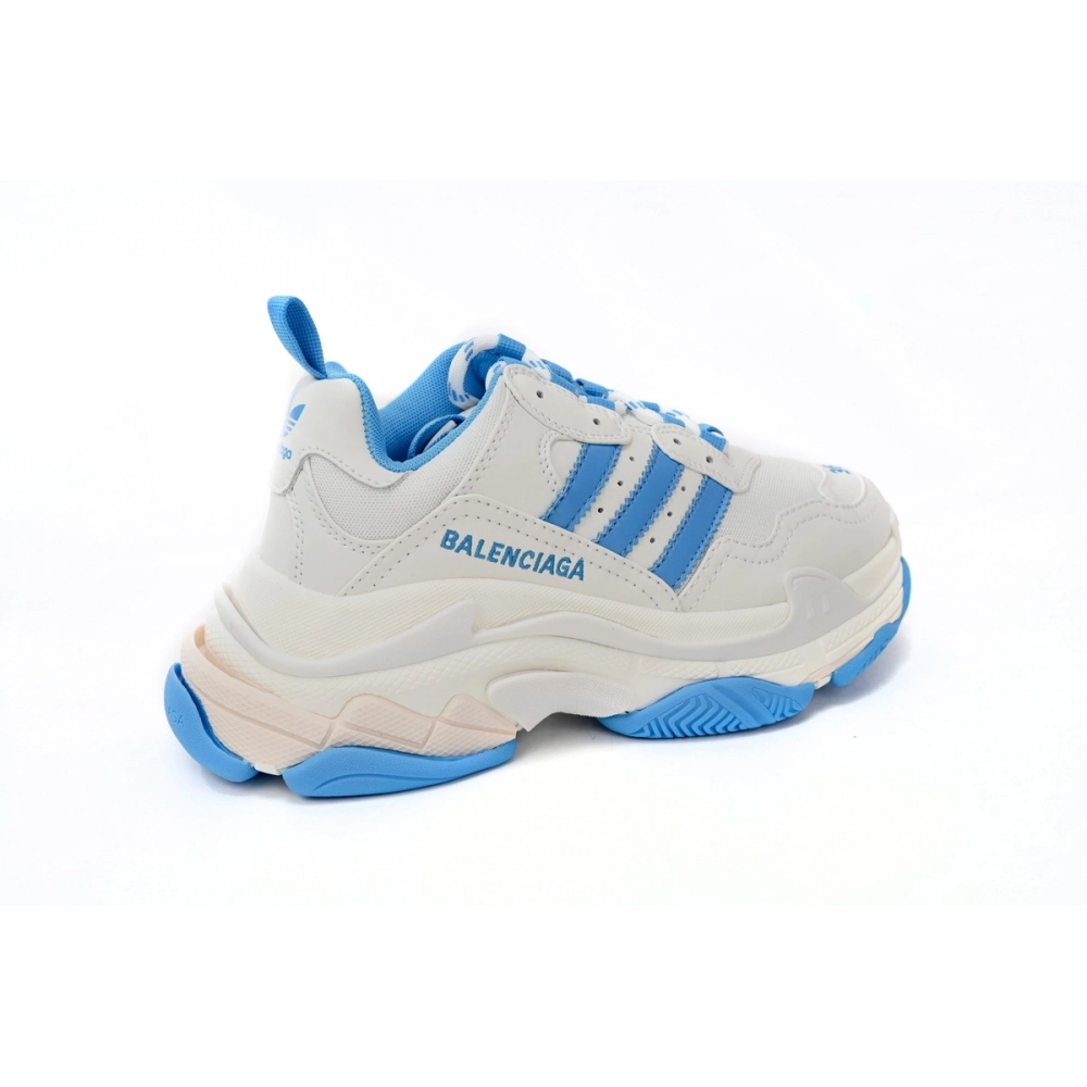 adidas x Balenciaga Triple S White And Blue 712764 W2ZB3 9040