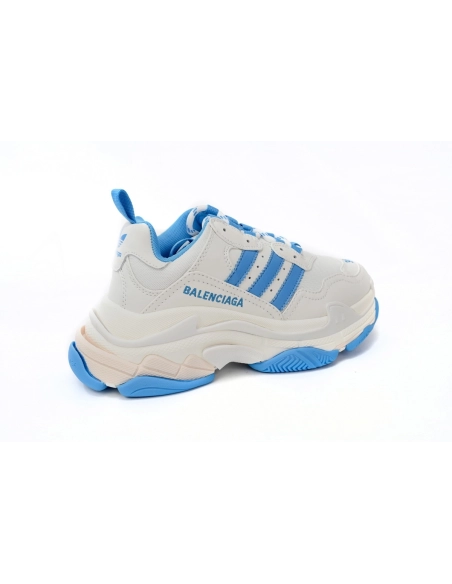 adidas x Balenciaga Triple S White And Blue 712764 W2ZB3 9040