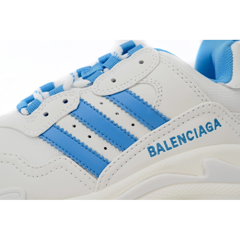 adidas x Balenciaga Triple S White And Blue 712764 W2ZB3 9040