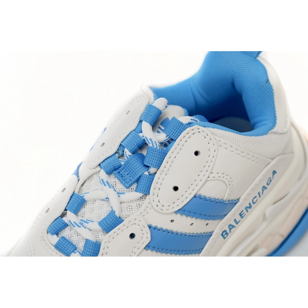 adidas x Balenciaga Triple S White And Blue 712764 W2ZB3 9040