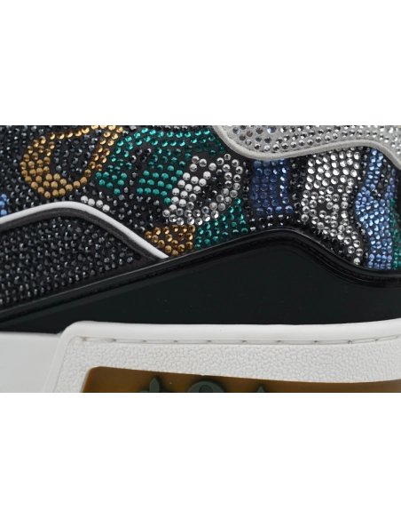 Louis Vuitton Trainer Khaki Camouflage Rhinestone