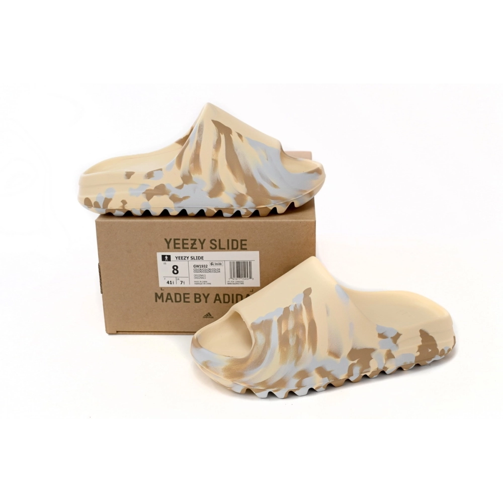 Adidas Yeezy Slide Enflame Oil Painting White Yellow GW1932