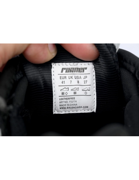 Balenciaga Runner Sneaker White Black 772774 W3RMU 9010