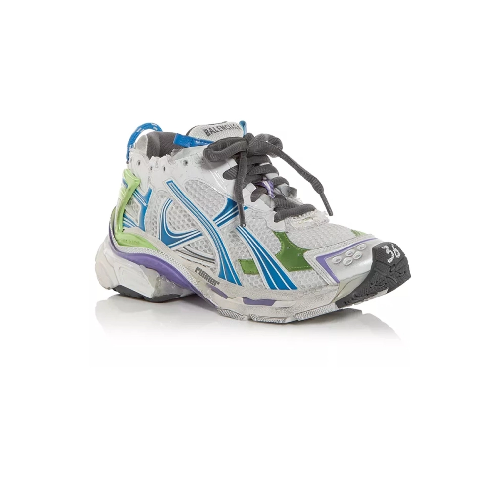 Balenciaga Runner White Blue And Multicolor