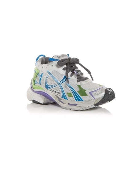 Balenciaga Runner White Blue And Multicolor