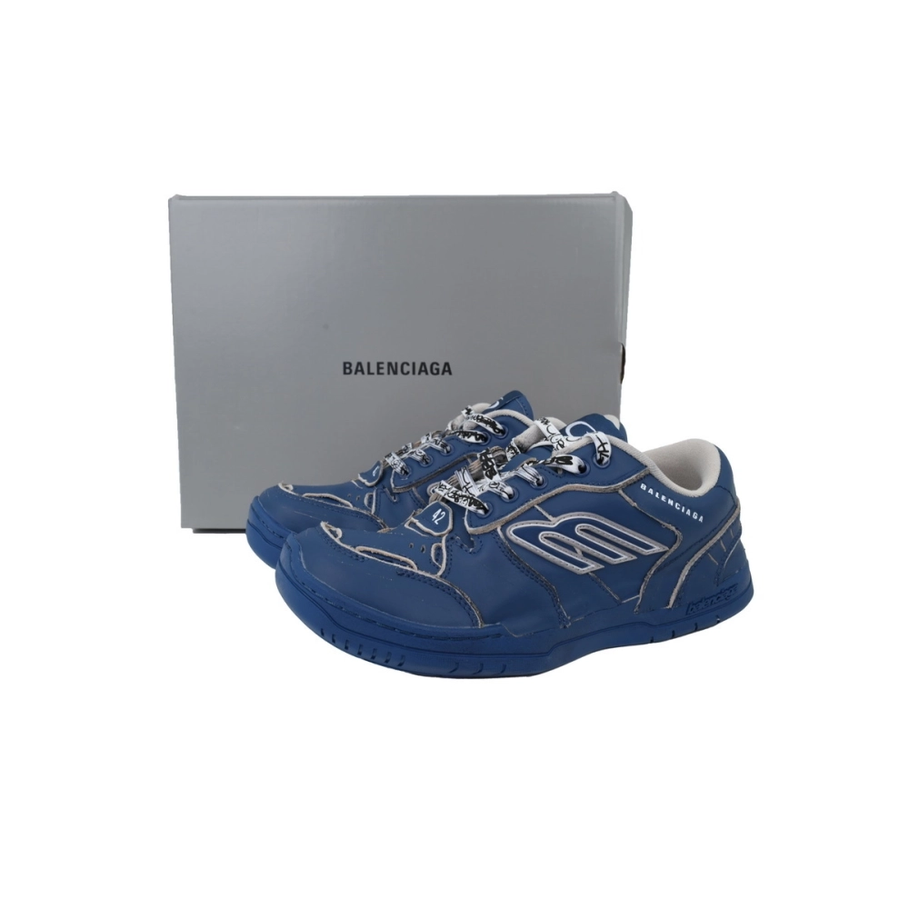 Balenciaga Hamptons Worn-out Trainers Navy Blue 841765 WCURS 4090