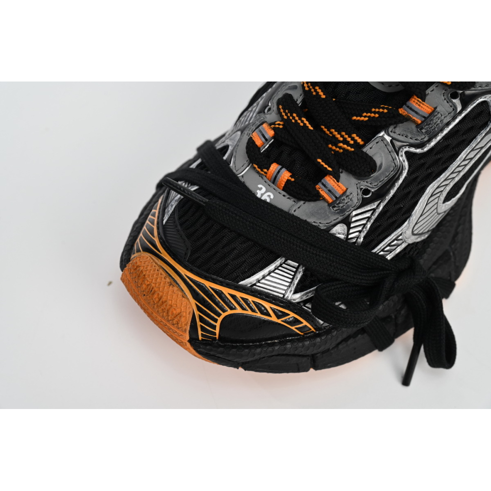 Balenciaga 3XL Sneaker in All Black Orange 734731W3XL31178