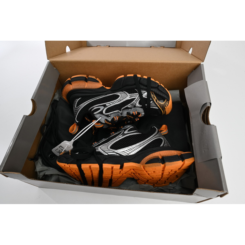 Balenciaga 3XL Sneaker in All Black Orange 734731W3XL31178