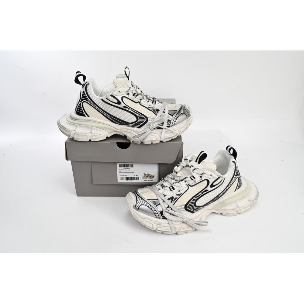 Balenciaga 3XL Sneaker in Silver Rice White Black 542229W1RB50352