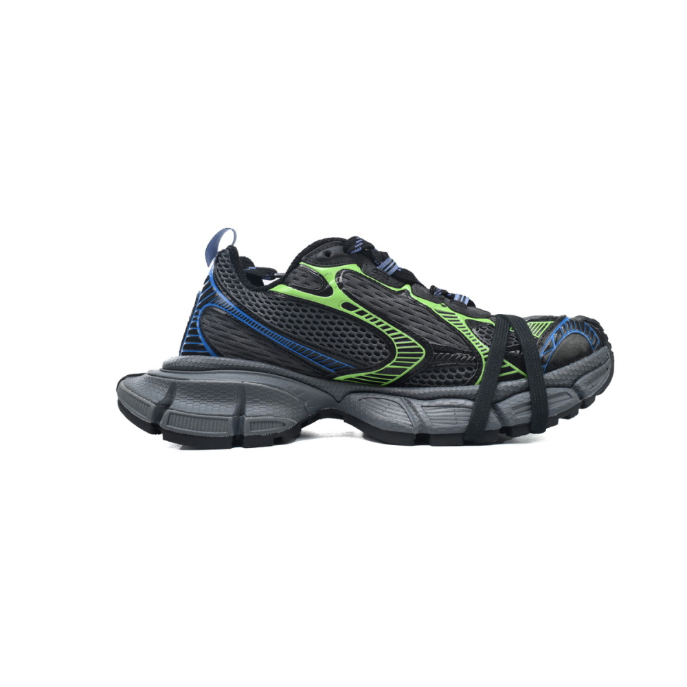 Balenciaga 3XL Sneaker Black Green Blue 734731 W3XDC 0235