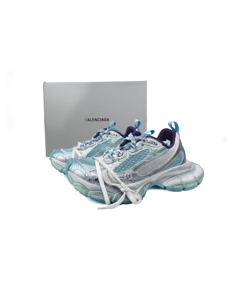Balenciaga 3XL Sneaker White Silver Blue 734734 W3XL5 4095