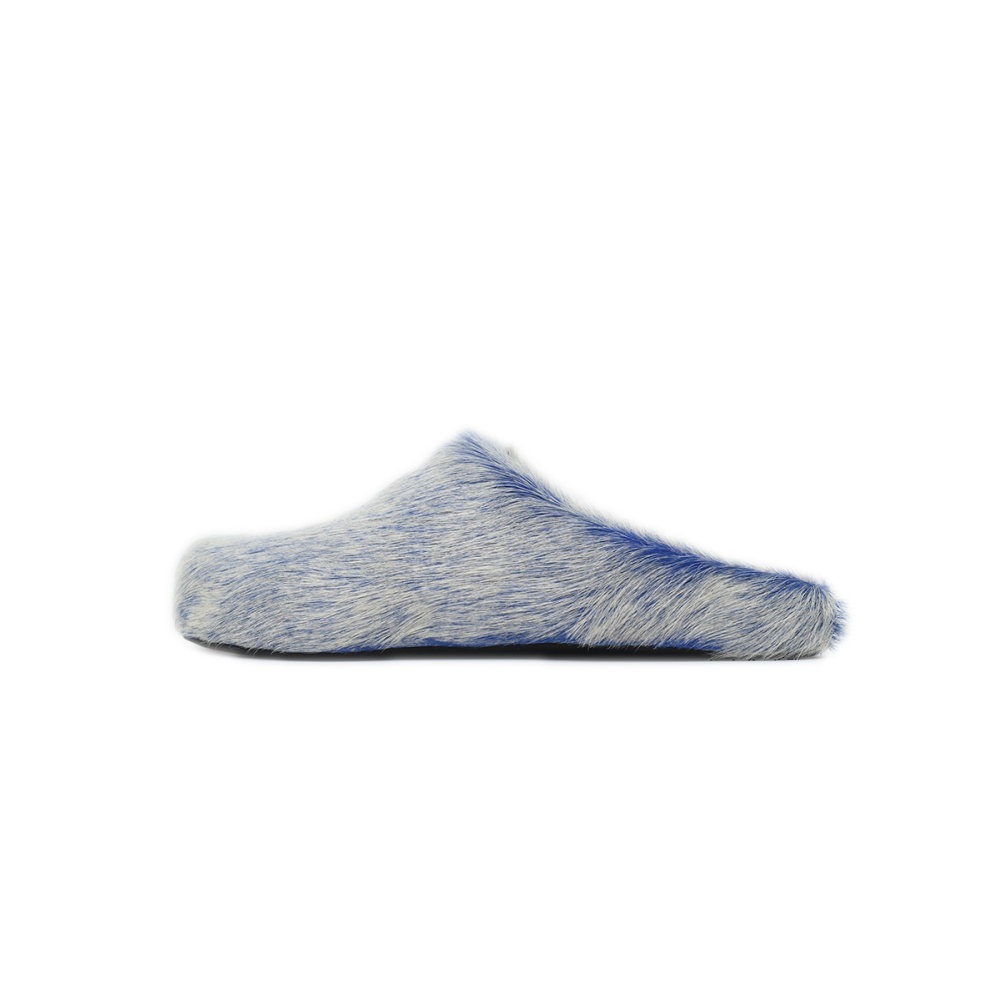 Marni Long-hair Calfskin Fussbett Tie Dye White Blue