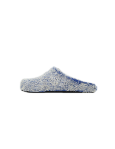 Marni Long-hair Calfskin Fussbett Tie Dye White Blue