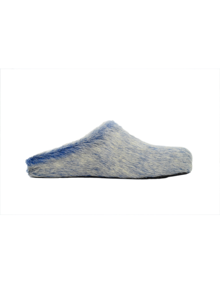 Marni Long-hair Calfskin Fussbett Tie Dye White Blue