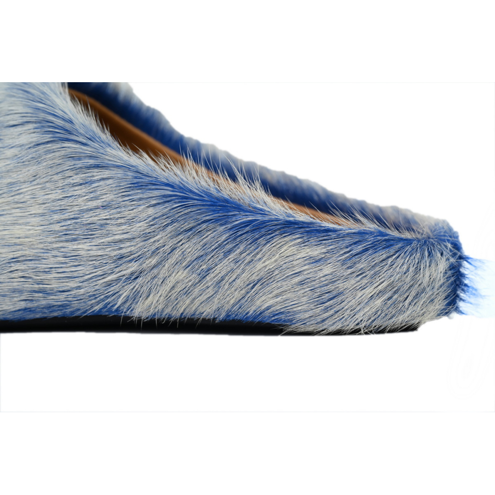 Marni Long-hair Calfskin Fussbett Tie Dye White Blue