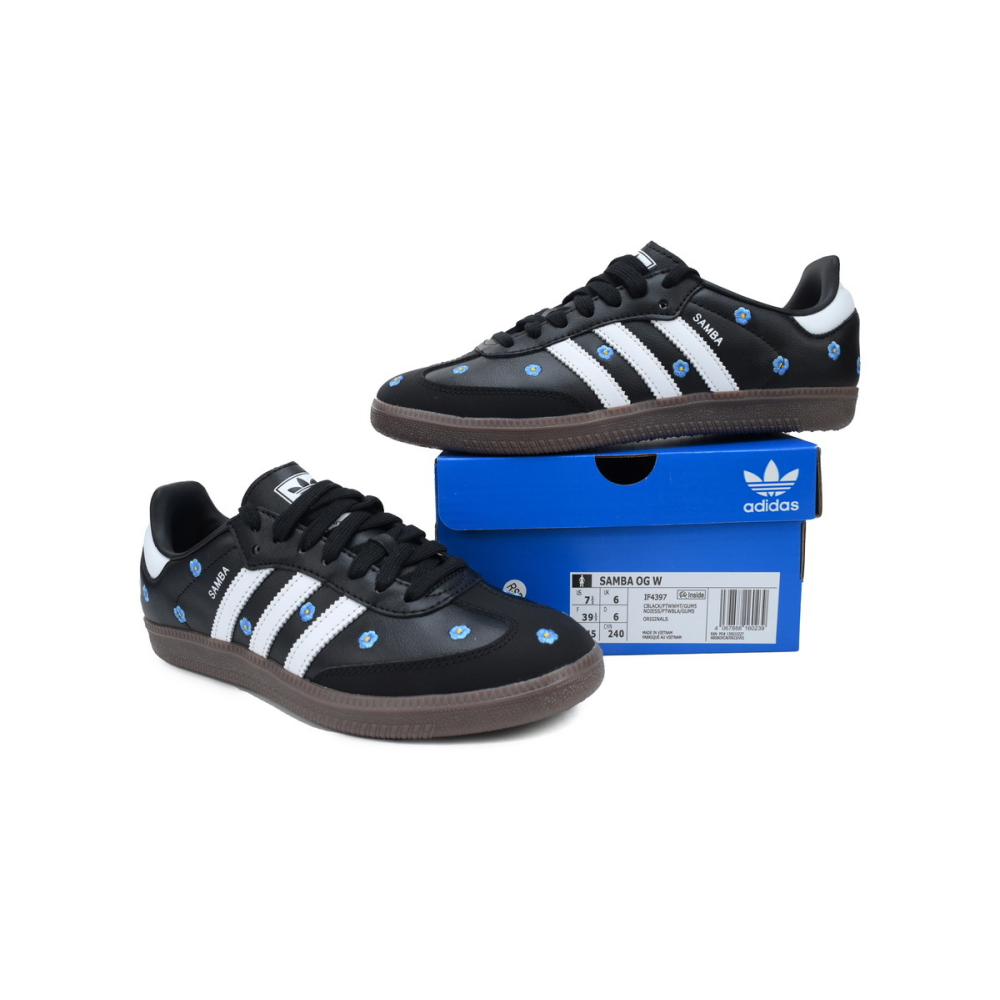 Adidas Samba Light Blue Floral Core Black (Womens) IF4397