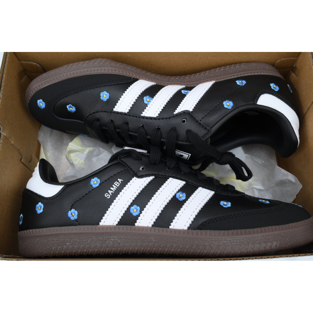 Adidas Samba Light Blue Floral Core Black (Womens) IF4397
