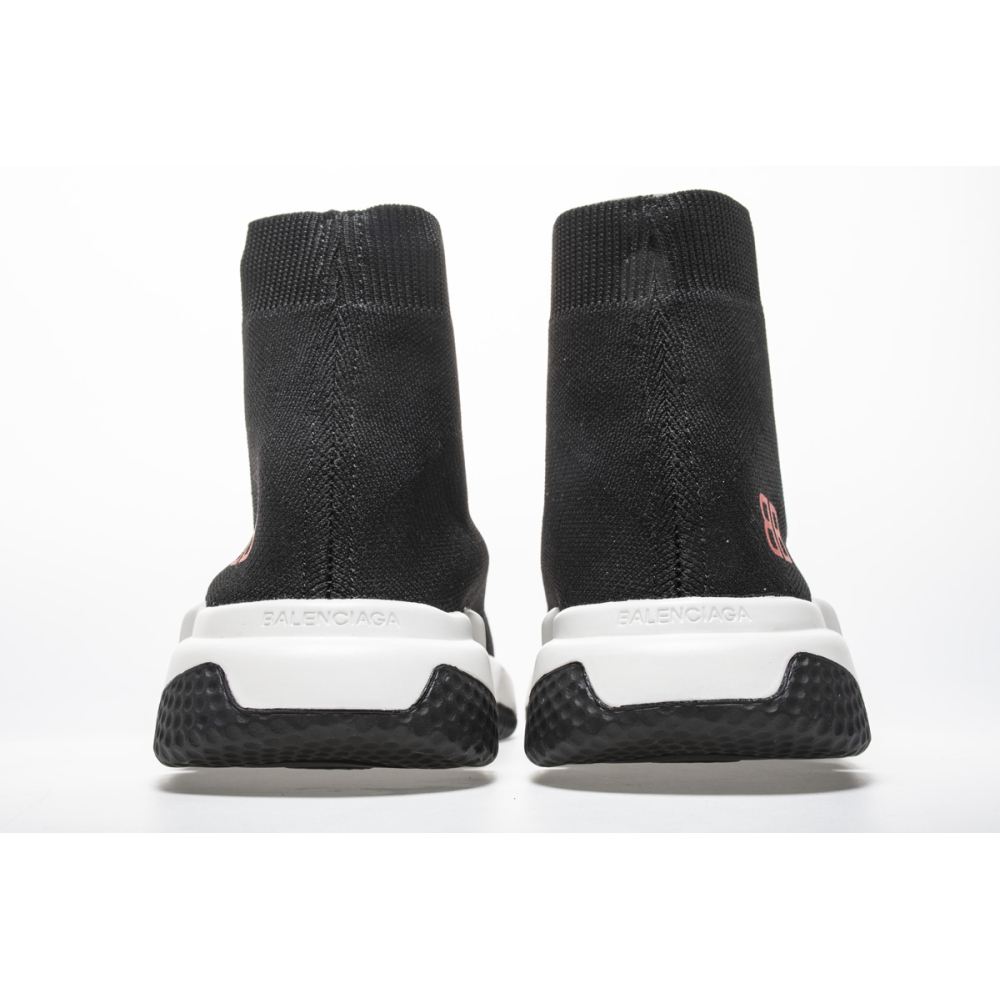 Balenciaga Speed Sock Slip-On Black (Red Logo) 530353 W05GB 1000