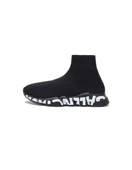 Balenciaga Speed Trainers Lightweight Knit Sneakers Black White