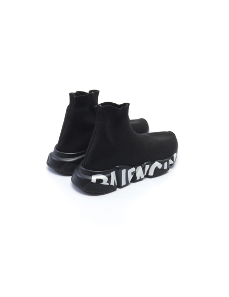 Balenciaga Speed Trainers Lightweight Knit Sneakers Black White