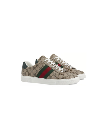 Gucci Ace Web Beige Ebony 760775 FACMZ 9746