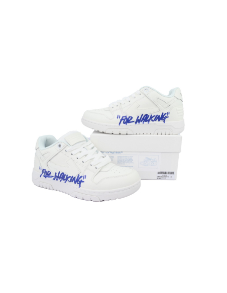 Off-white Out Of Office OOO Low Tops For Walking White And Blue Letters OMIA189F 24LEA006 0145