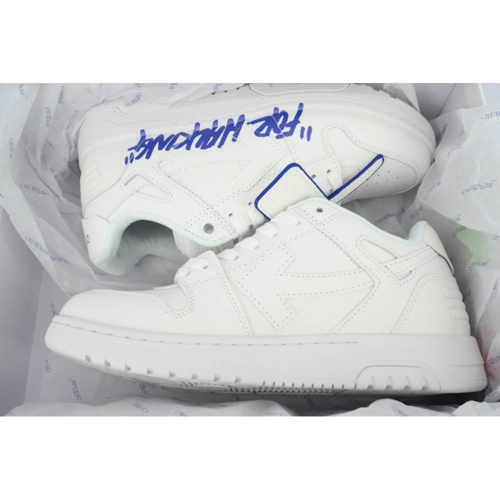 Off-white Out Of Office OOO Low Tops For Walking White And Blue Letters OMIA189F 24LEA006 0145