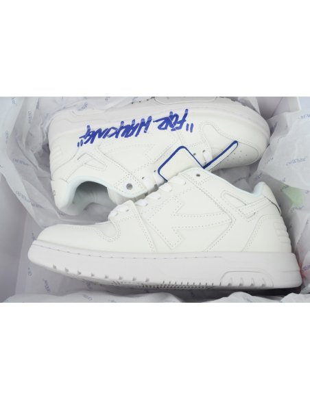Off-white Out Of Office OOO Low Tops For Walking White And Blue Letters OMIA189F 24LEA006 0145