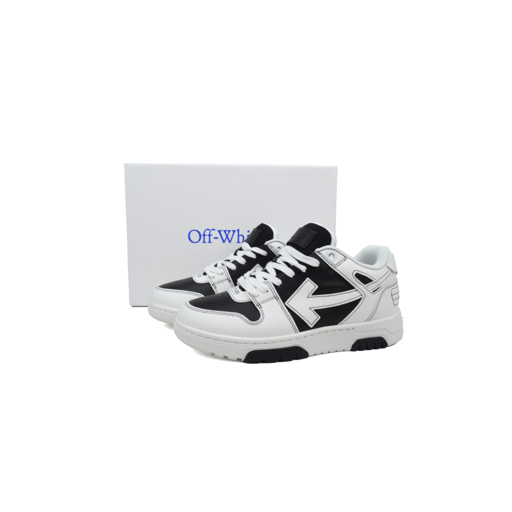 Off-White Out Of Office OOO Low Tops Black White OMIA189S24LEA0041001