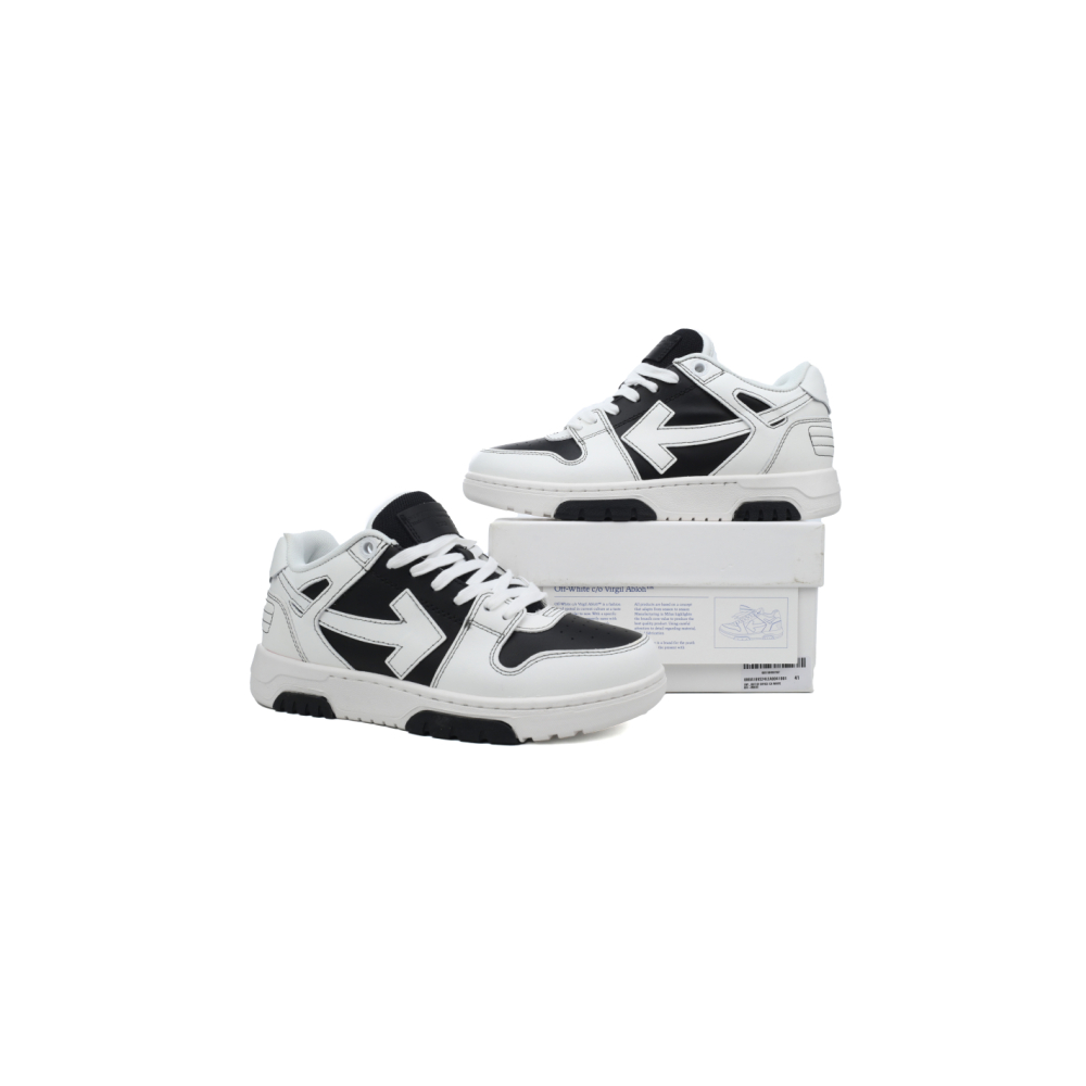 Off-White Out Of Office OOO Low Tops Black White OMIA189S24LEA0041001