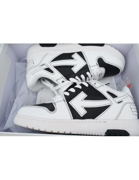 Off-White Out Of Office OOO Low Tops Black White OMIA189S24LEA0041001