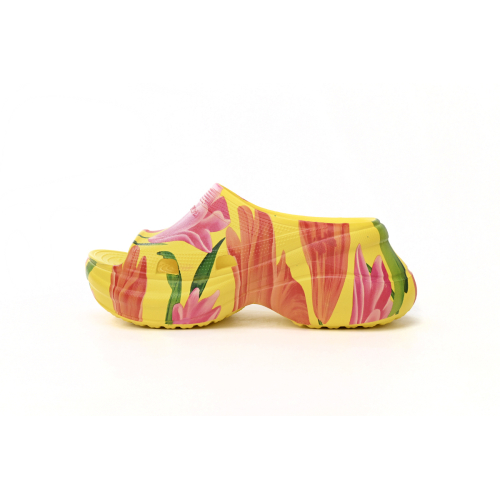 Balenciaga x Crocs Pool Slide Sandals Tulip Print Multi 677389W1S8F7053