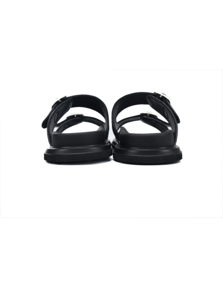 Dior Aqua Sandal All Black Dior Oblique Jacquard