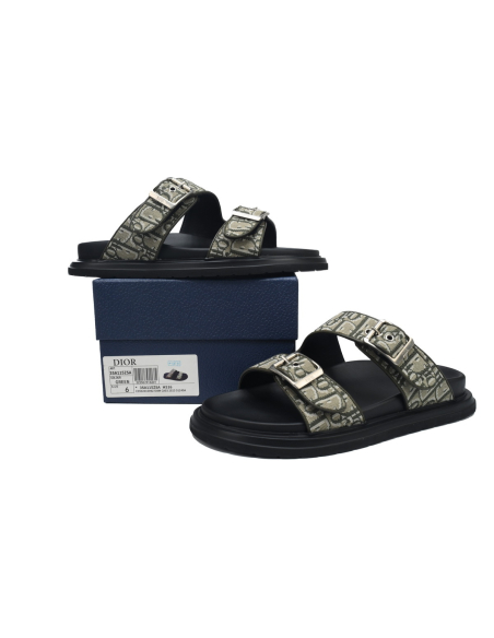 Dior Aqua Sandal Beige Dior Oblique Jacquard