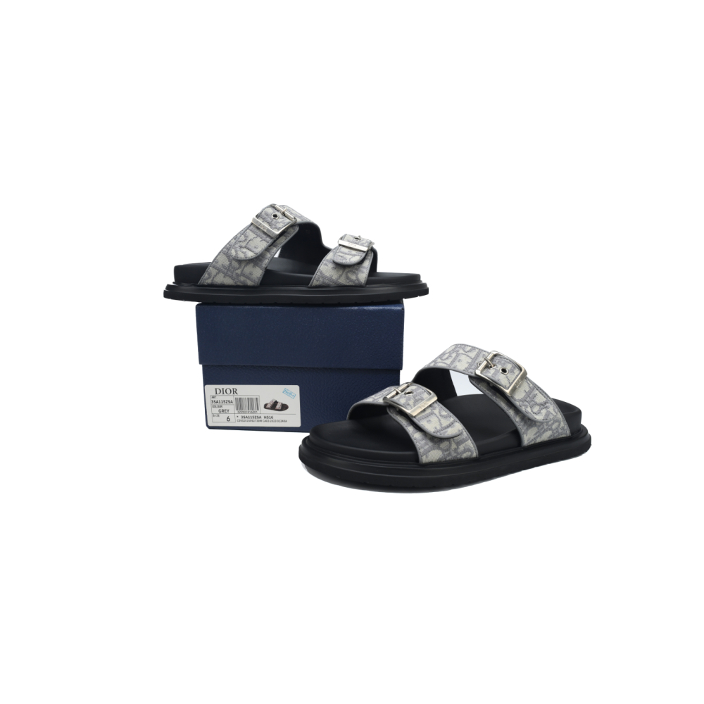 Dior Aqua Sandal Light Grey Dior Oblique Jacquard