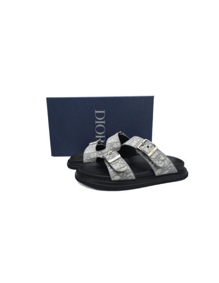 Dior Aqua Sandal Light Grey Dior Oblique Jacquard