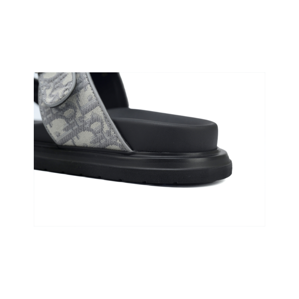 Dior Aqua Sandal Light Grey Dior Oblique Jacquard