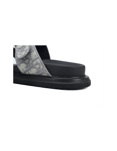 Dior Aqua Sandal Light Grey Dior Oblique Jacquard